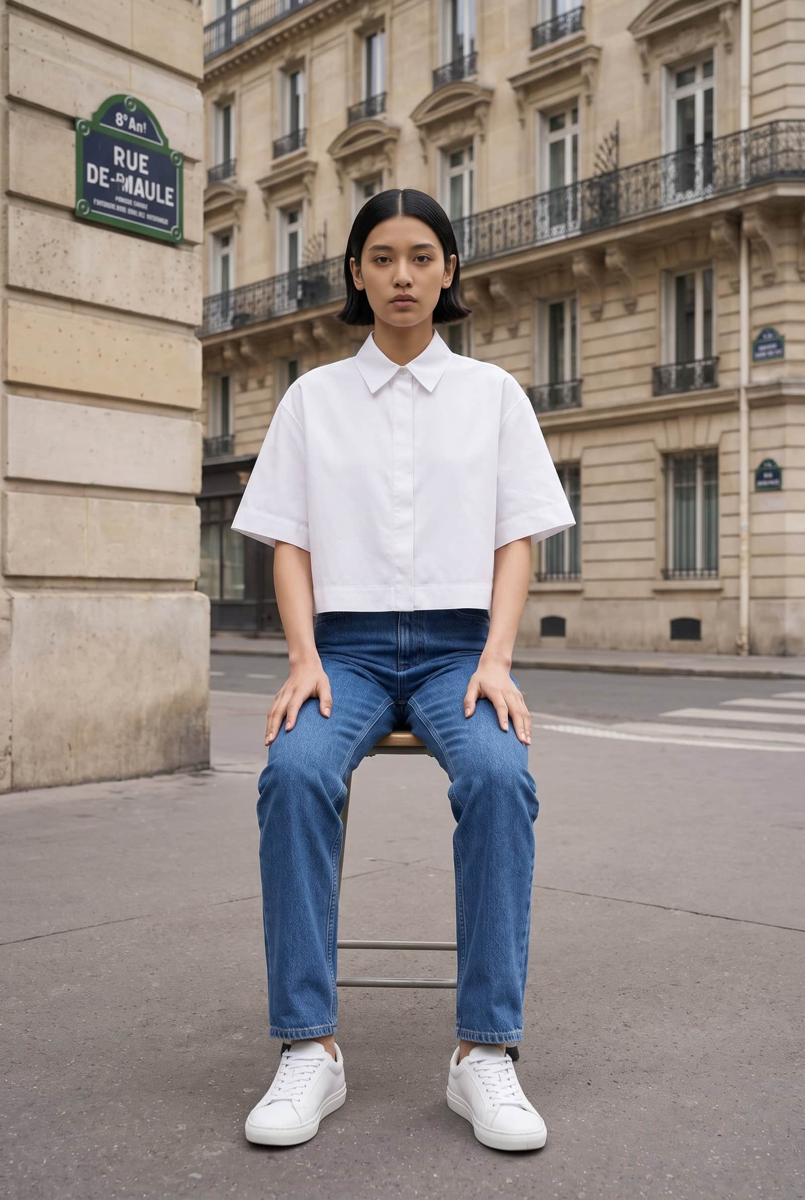 Cropped Boxy Poplin shirt