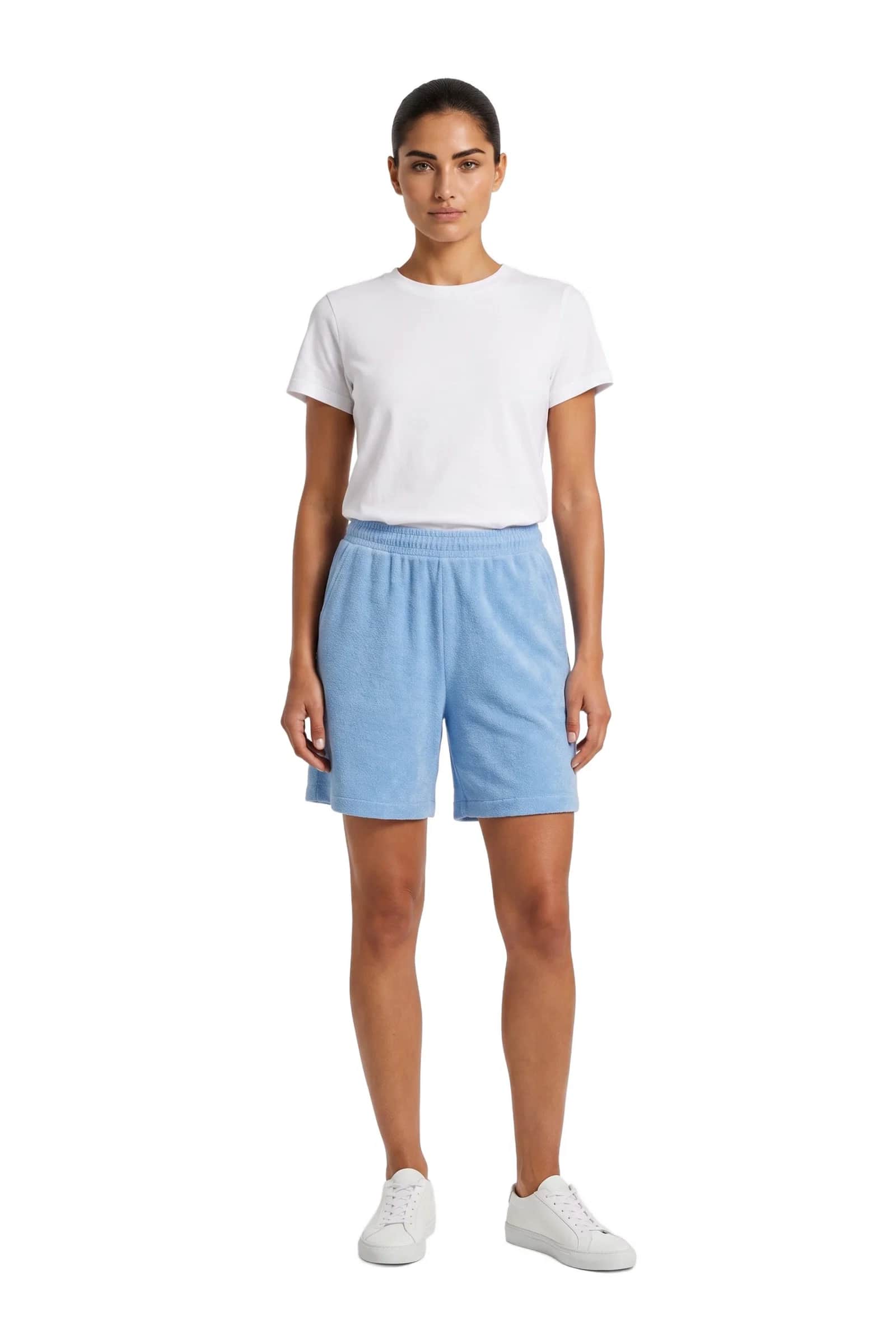 Blue Towelling Shorts