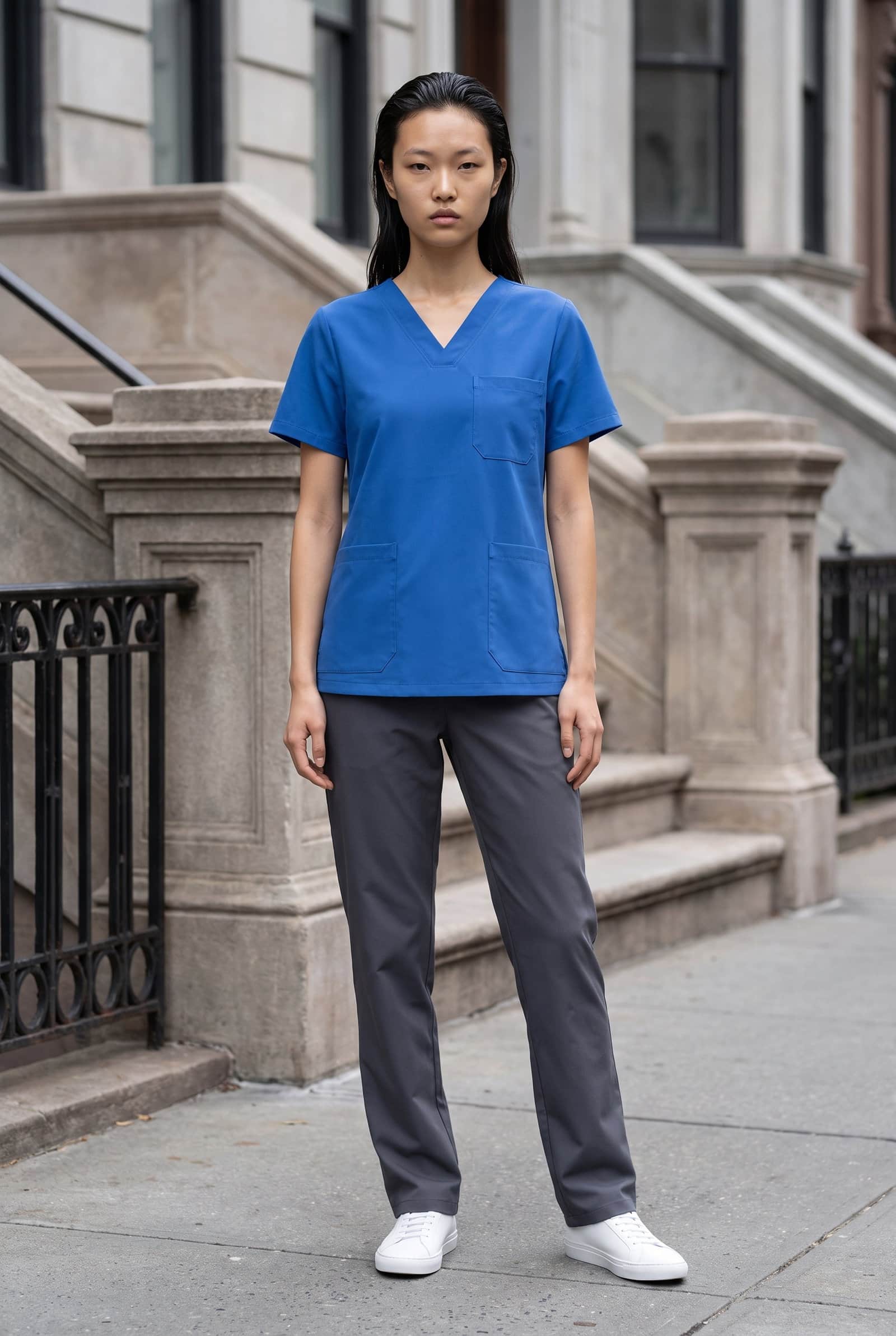 Medical scrub top
