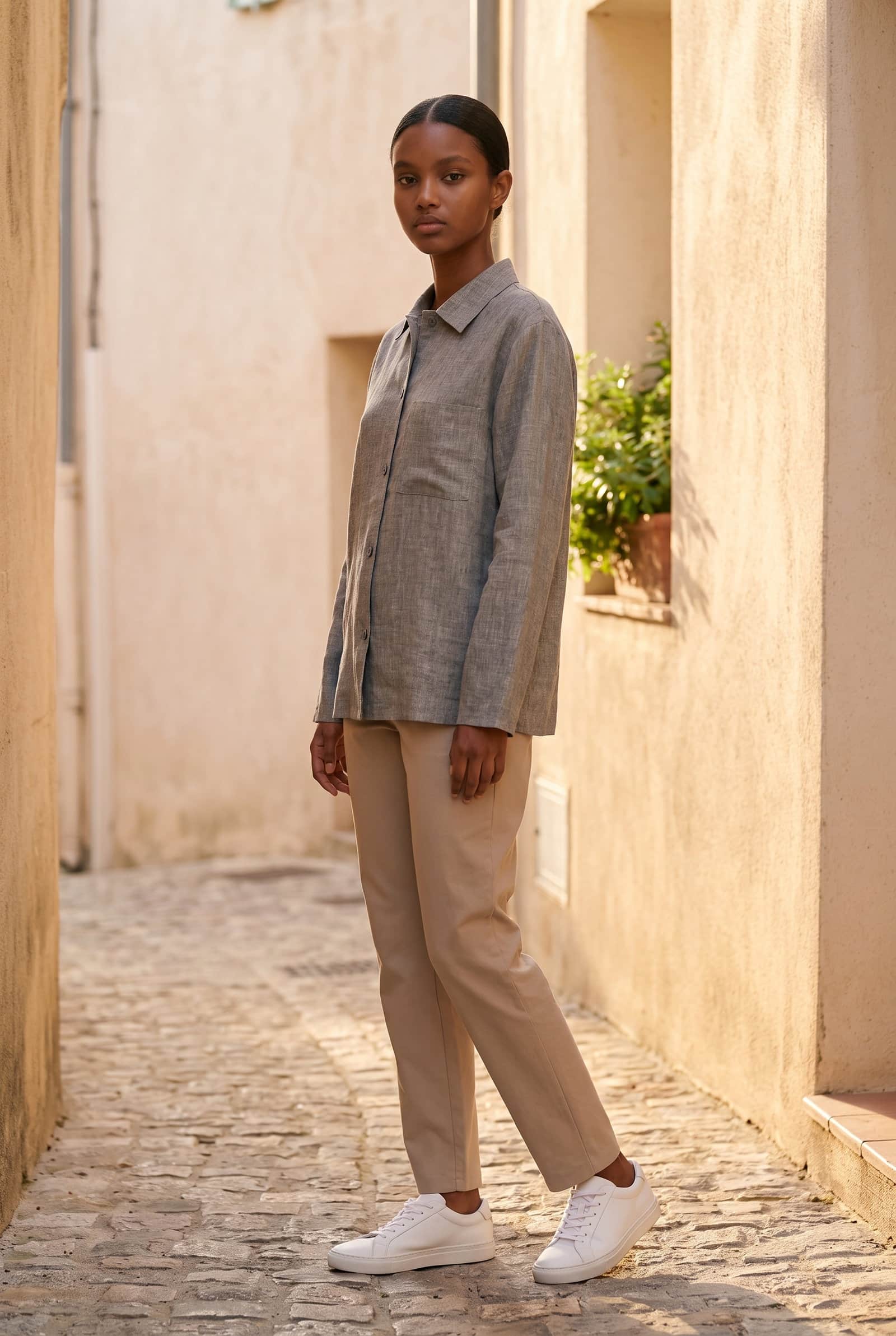 Grey Linen Shirt