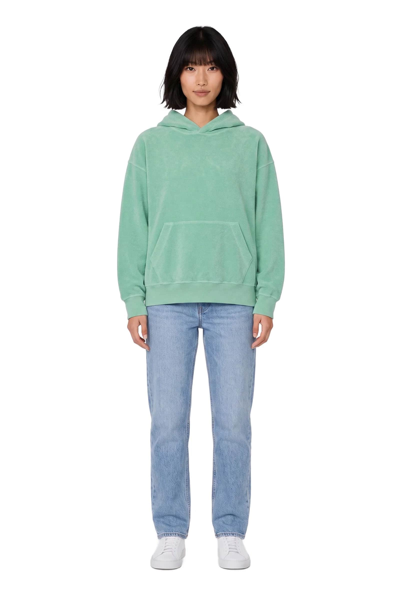 Mint Green Towelling Hoodie