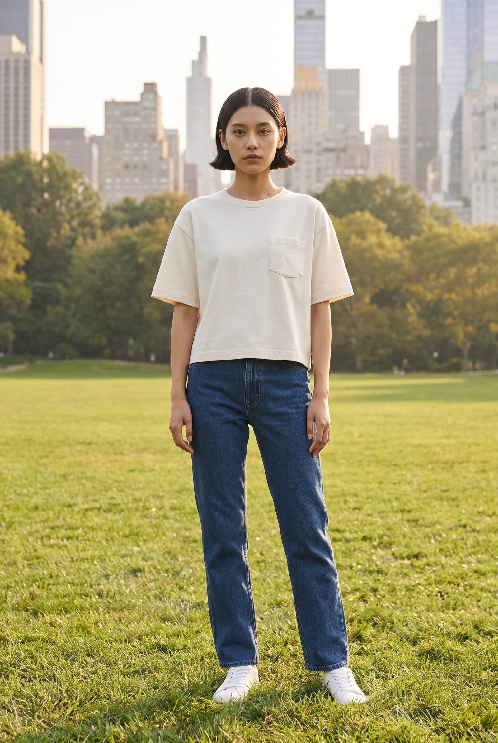 Cropped Pocket T-shirt