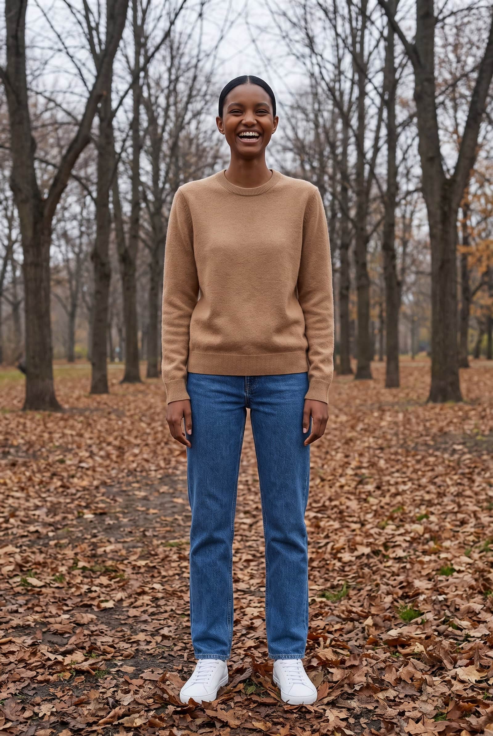 Camel Crewneck Sweater