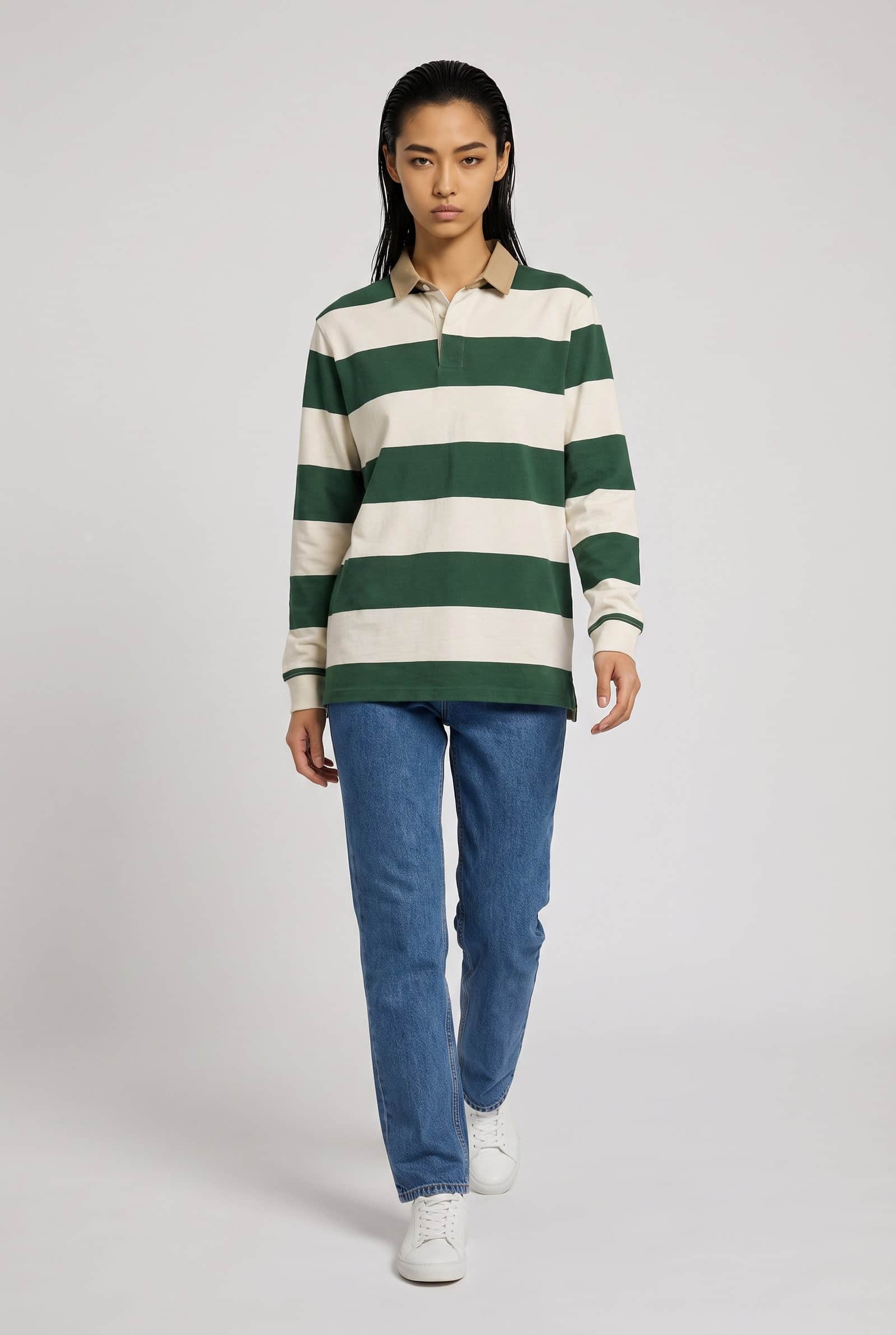 Wide Striped Rugby Shirt