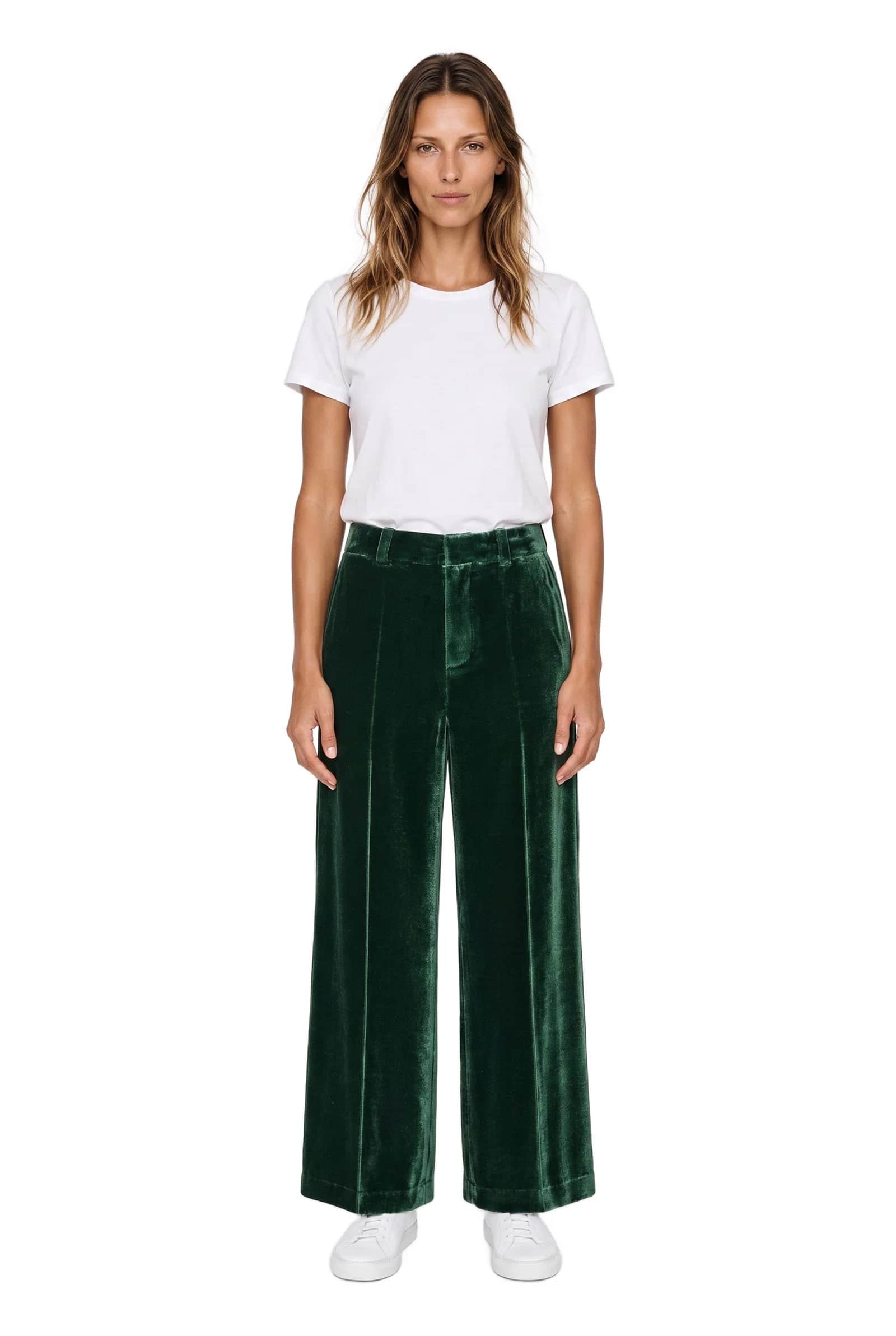 Dark Green Velvet Pants