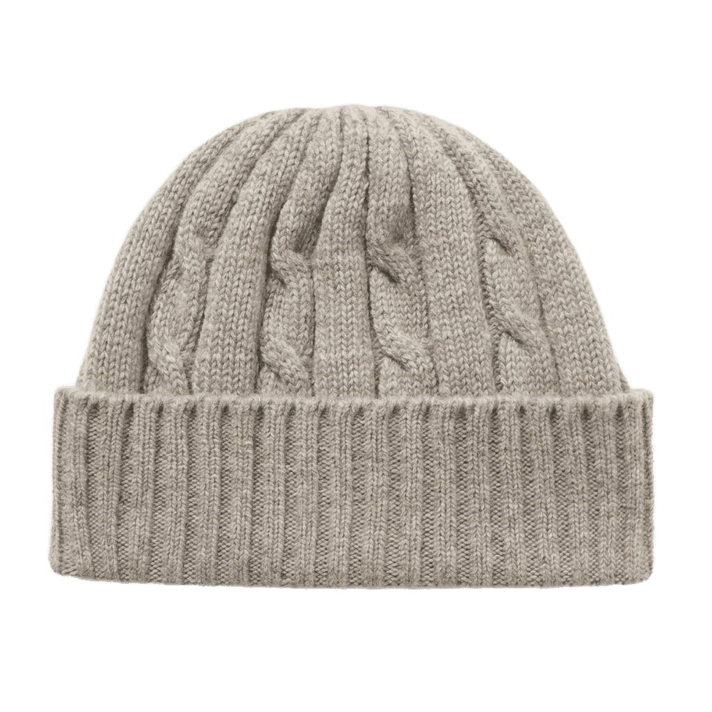 Cable knit beanie