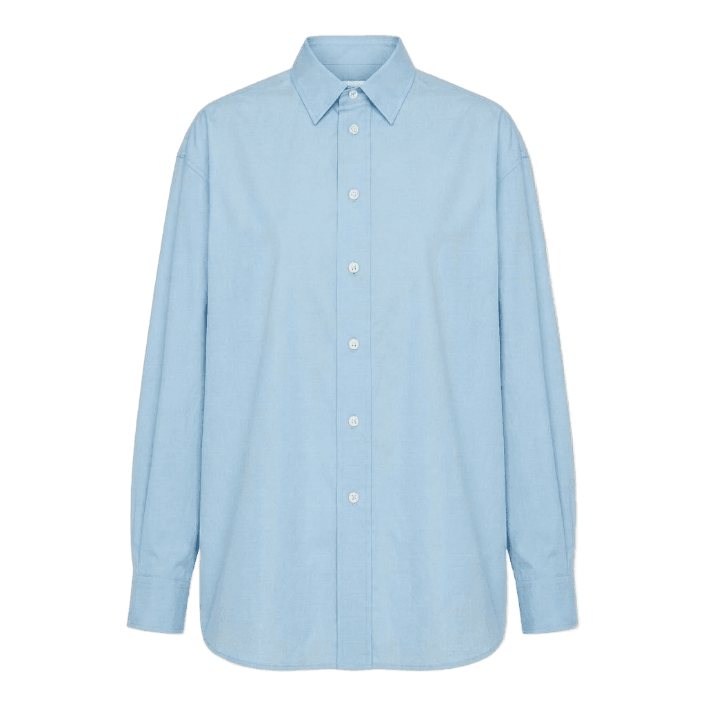 Sky Blue Drop-Shoulder Poplin Shirt