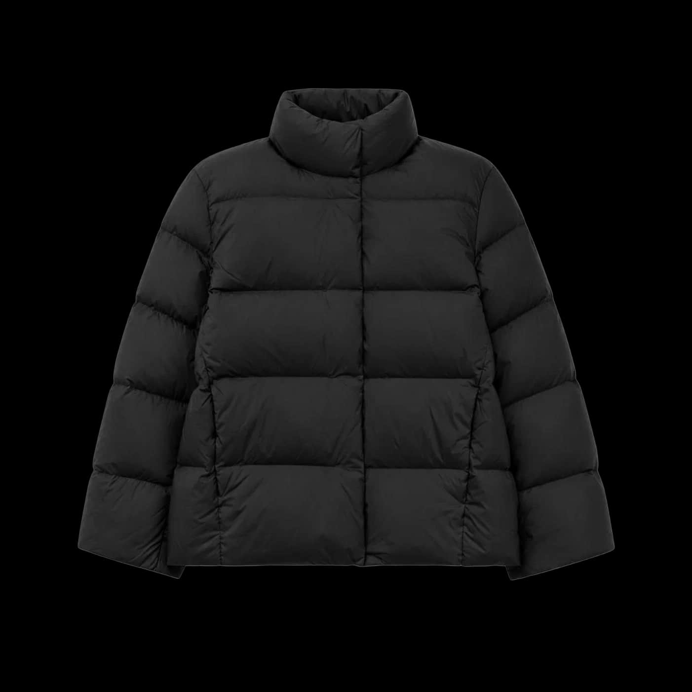 Black Sculpted Short Puffer