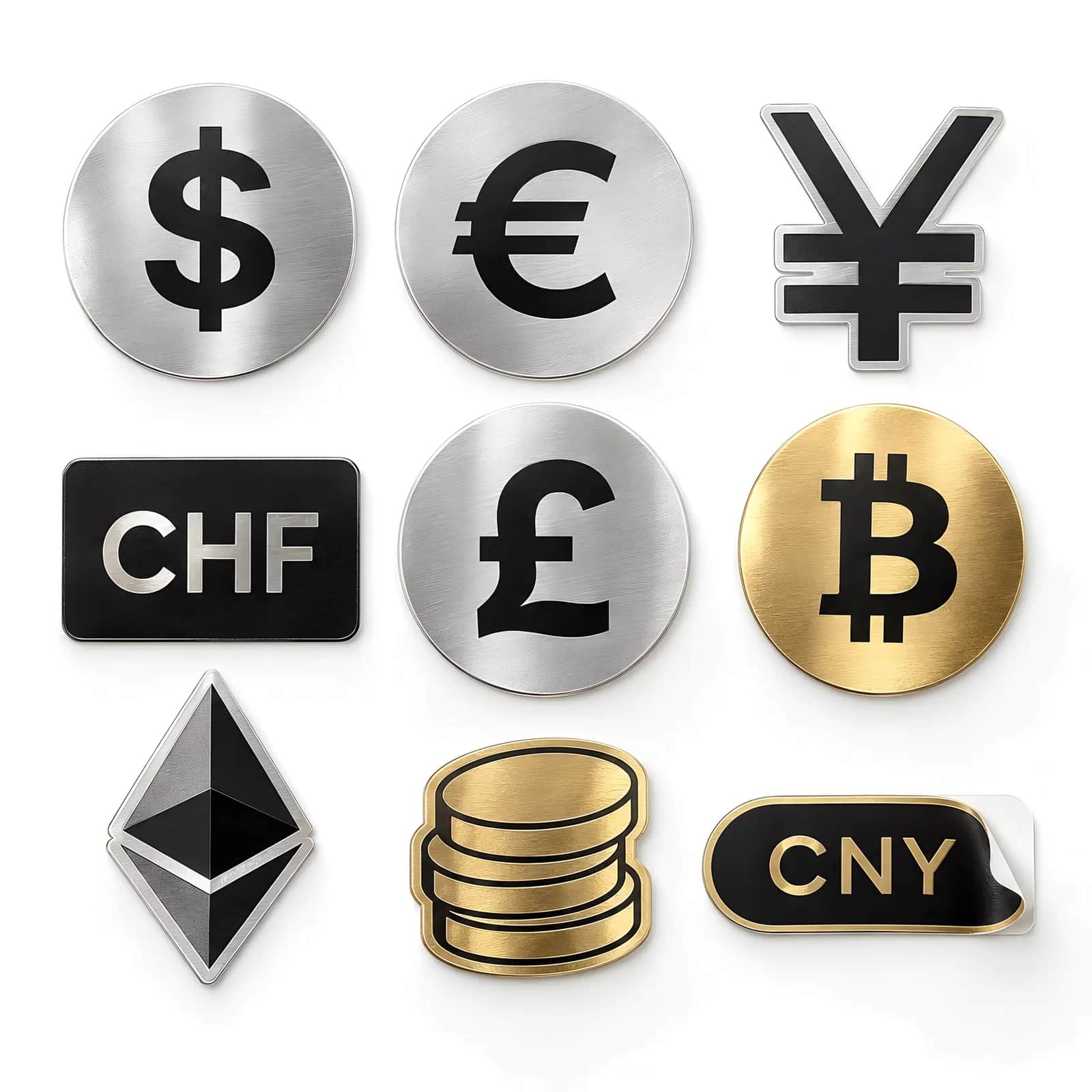 Currency Symbol Stickers