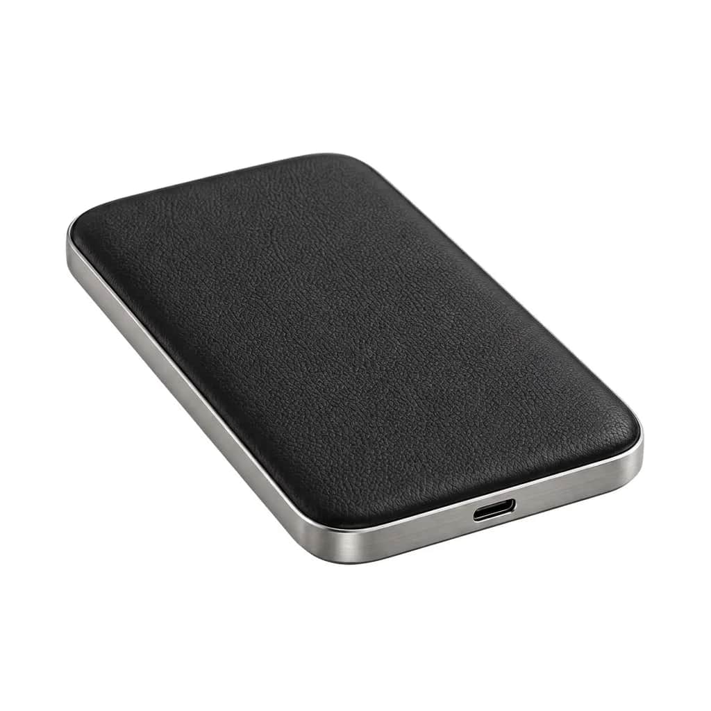 Magnetic Wireless Power Bank — Leather