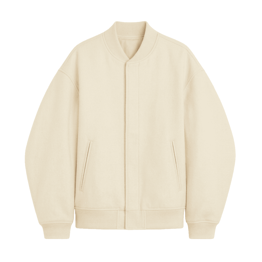 Cloud Neutral Varsity Jacket